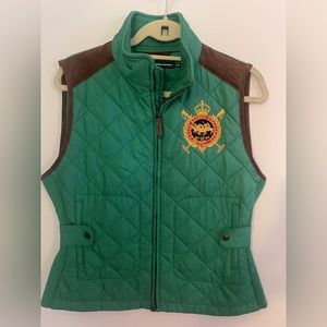 Green and Brown Suede Ralph Lauren Sport Vest